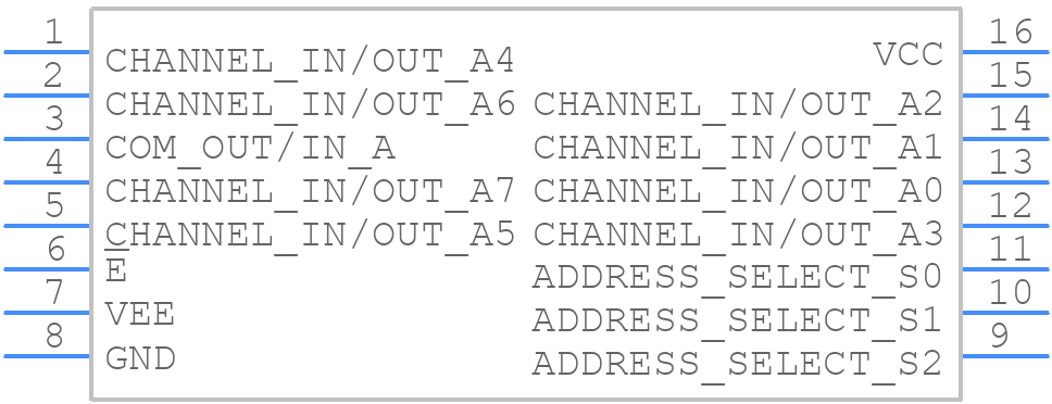 CD74HC4052PWRG4 - Texas Instruments - PCB symbol