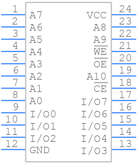 AT28C16-15PI - Microchip - PCB symbol