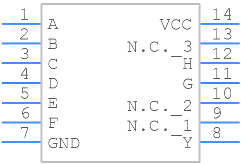 74HC30D,653 - Nexperia - PCB symbol
