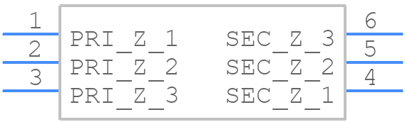 SP-5 - Triad Magnetics - PCB symbol