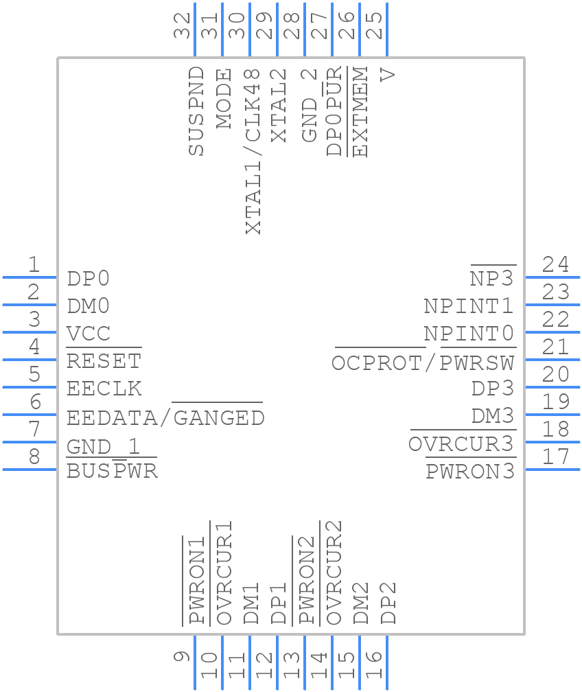 TUSB2036VFG4 - Texas Instruments - PCB symbol