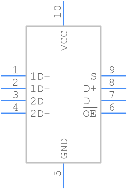 TS3USB221RSERG4 - Texas Instruments - PCB symbol
