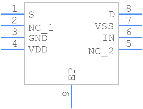 ADG1402BCPZ-REEL7 - Analog Devices - PCB symbol