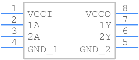 74AXP2T3407GSX - Nexperia - PCB symbol