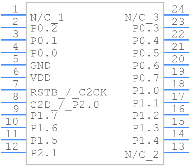 EFM8BB10F8G-A-QSOP24R - Silicon Labs - PCB symbol