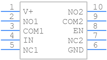 DG2733EDQ-T1-GE3 - Vishay - PCB symbol