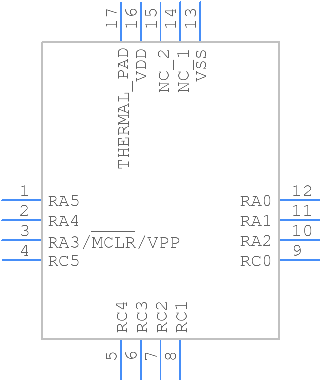 PIC16F1618-I/ML - Microchip - PCB symbol