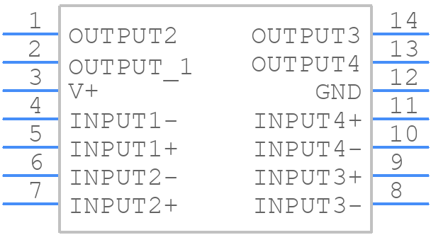 LM339J - Texas Instruments - PCB symbol