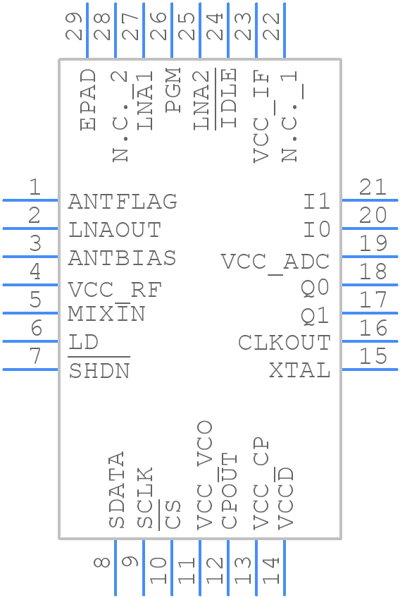 MAX2769CETI+ - Analog Devices - PCB symbol