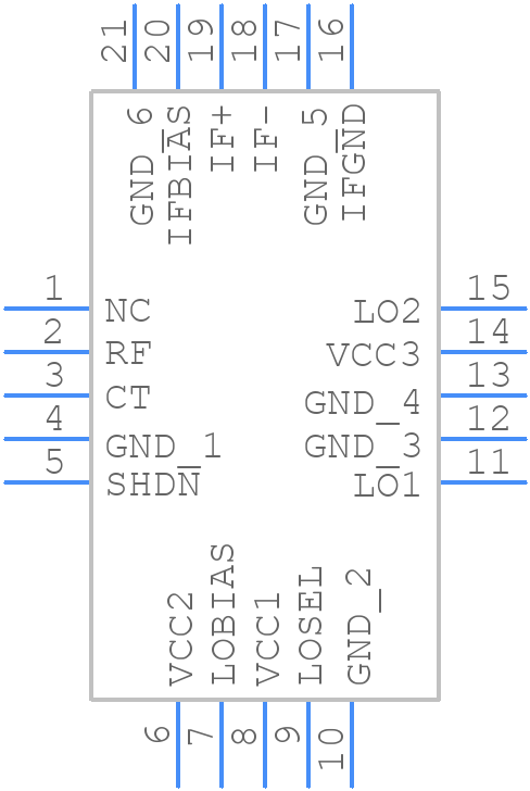 LTC5542IUH#PBF - Analog Devices - PCB symbol