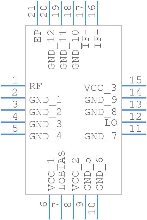 MAX2051ETP+ - Analog Devices - PCB symbol
