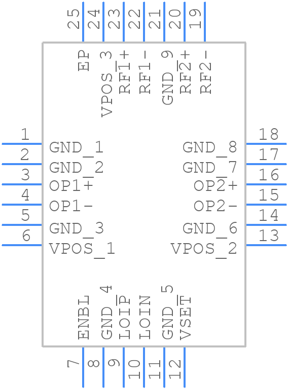 ADL5802ACPZ-R7 - Analog Devices - PCB symbol