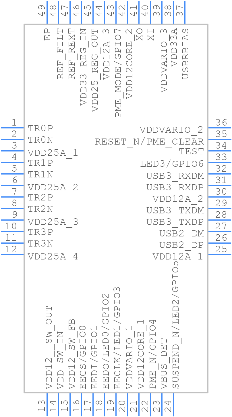 LAN7800T-I/VSX - Microchip - PCB symbol