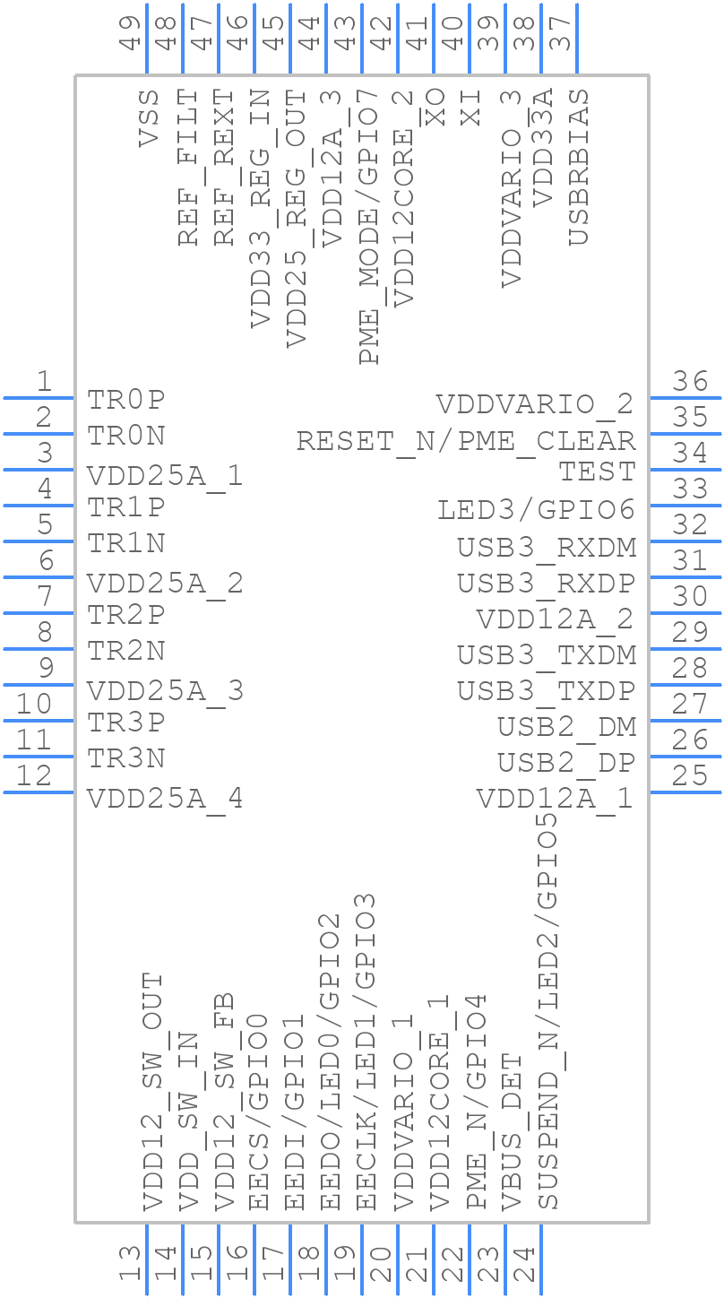 LAN7800-I/Y9X - Microchip - PCB symbol