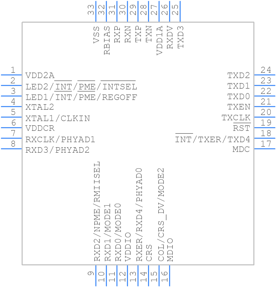 LAN8740-EN - Microchip - PCB symbol