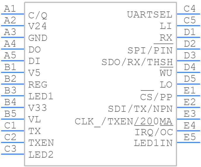 MAX14827AAWA+T - Analog Devices - PCB symbol