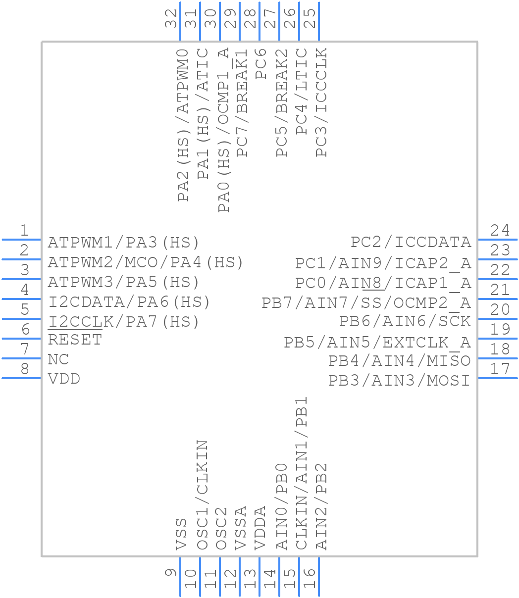 ST7FOXK1T6 - STMicroelectronics - PCB symbol