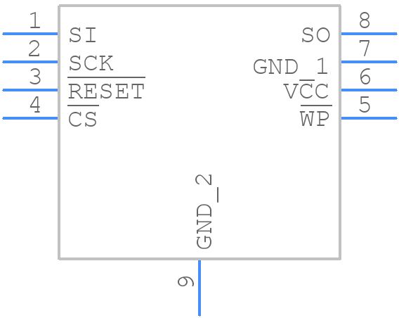 AT45DB081E-MHN-T - Adesto Technologies - PCB symbol