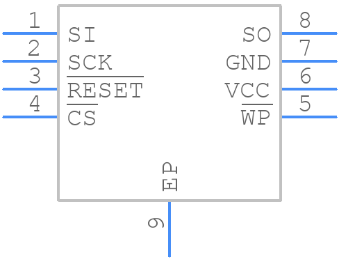 AT45DB041E-MHN-T - Adesto Technologies - PCB symbol