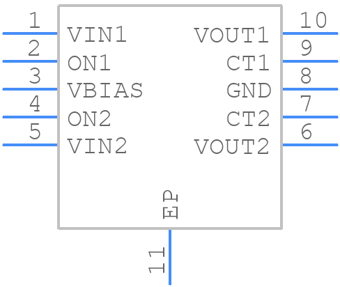 TPS22968QDMGTQ1 - Texas Instruments - PCB symbol