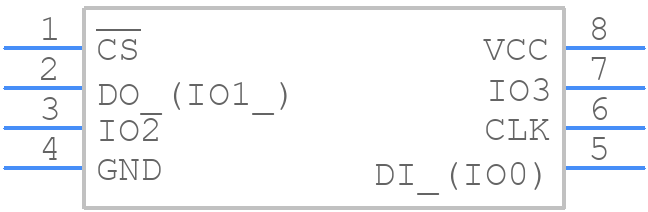 W25Q80JVSNIQ - Winbond - PCB symbol