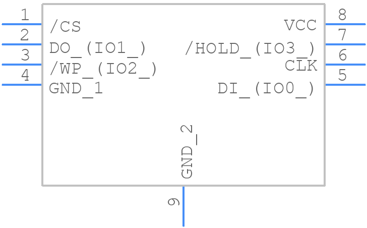 W25Q40EWUXIE TR - Winbond - PCB symbol