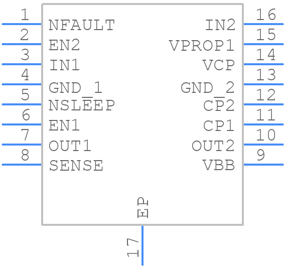 DRV8816PWP - Texas Instruments - PCB symbol