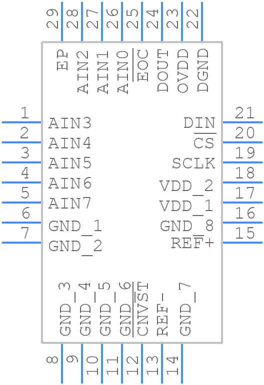 MAX11132ATI+T - Analog Devices - PCB symbol