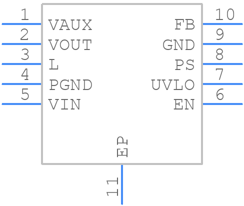 TPS61201DRCTG4 - Texas Instruments - PCB symbol