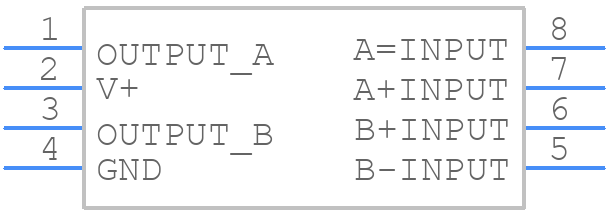 NJM2073D - Nisshinbo - PCB symbol