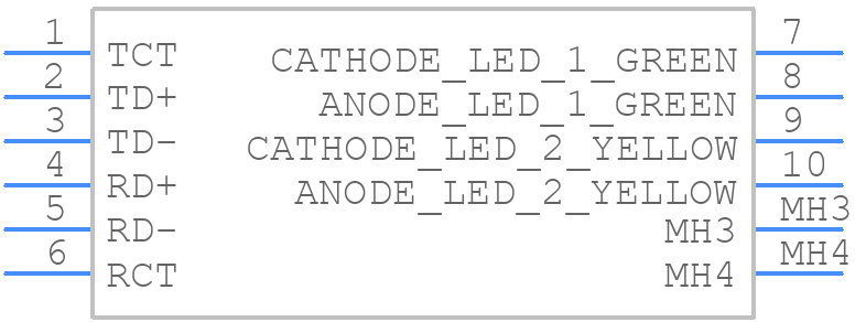 08B0-1D1T-06-F - BelFuse - PCB symbol