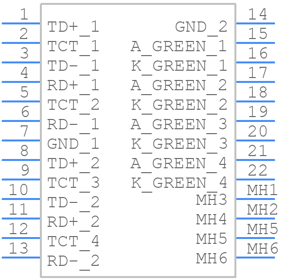 0845-2G1T-H5 - BelFuse - PCB symbol