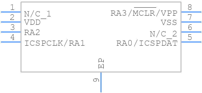 PIC10LF322T-I/MC - Microchip - PCB symbol