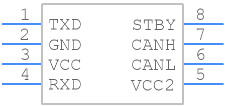 MAX13054ESA+T - Analog Devices - PCB symbol
