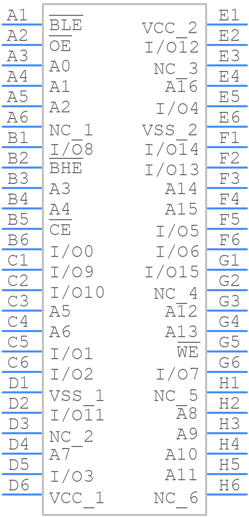 CY62136EV30LL-45BVXIT - Infineon - PCB symbol