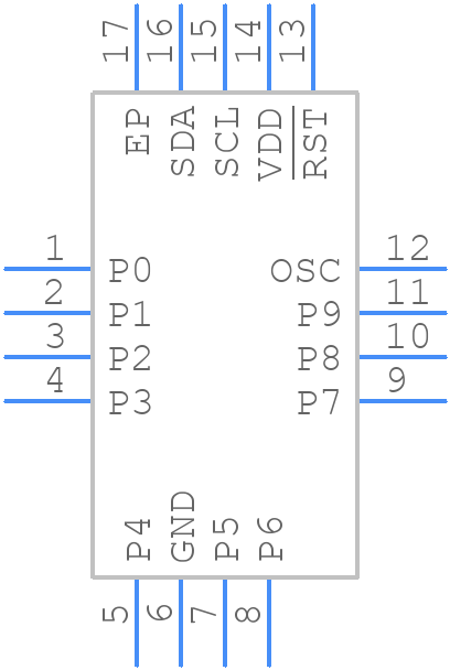 MAX6946ATE+ - Analog Devices - PCB symbol