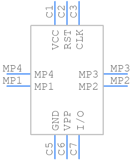 SIM7050-6-0-00-A - GCT (GLOBAL CONNECTOR TECHNOLOGY) - PCB symbol