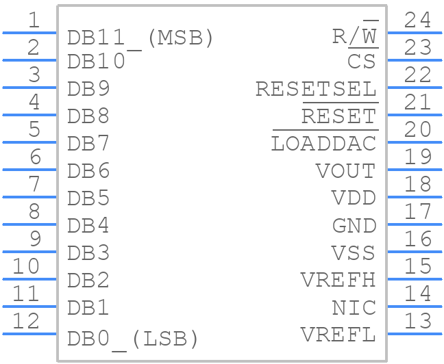DAC7613EB/1K - Texas Instruments - PCB symbol