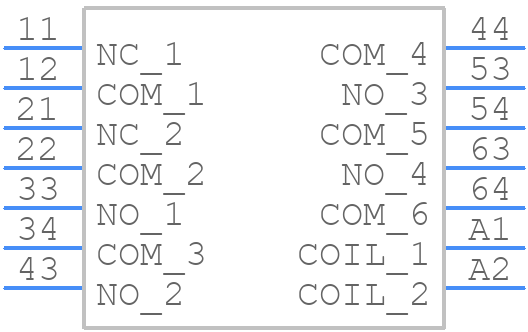 V23050-A1024-A542 - TE Connectivity - PCB symbol