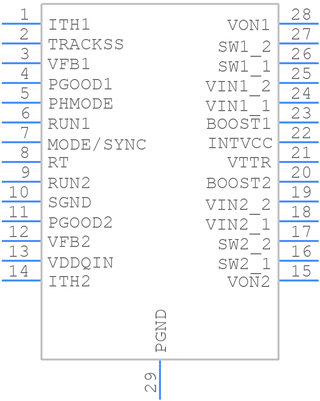 LTC3634MPFE#PBF - Analog Devices - PCB symbol