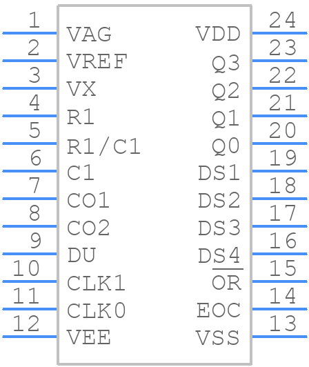 TC14433COG - Microchip - PCB symbol
