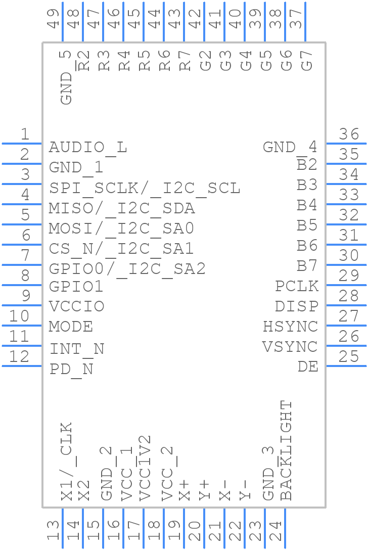 FT800Q-R - FTDI Chip - PCB symbol