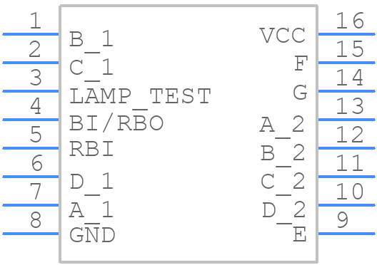 DM7447AN - onsemi - PCB symbol