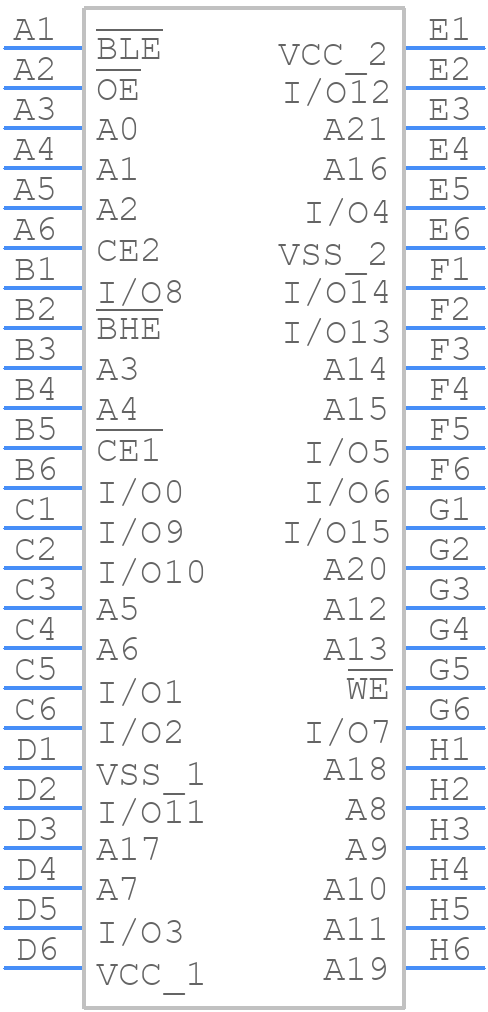 CY7C1081DV33-12BAXI - Infineon - PCB symbol
