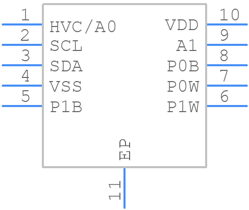 MCP4662T-502E/MF - Microchip - PCB symbol