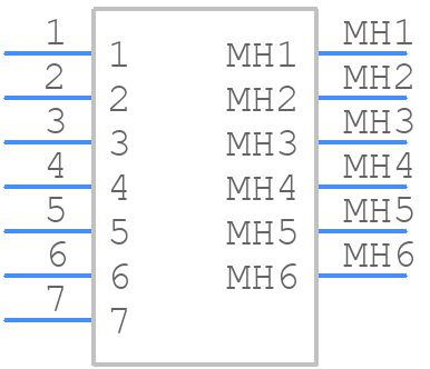 GT8E-7P-2V - Hirose - PCB symbol