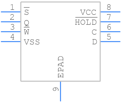 M25P10-AVMP6G - STMicroelectronics - PCB symbol