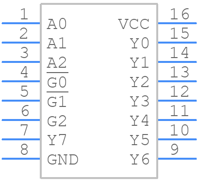 CD74HC238MG4 - Texas Instruments - PCB symbol