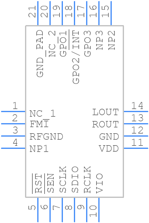 SI4707-B20-GM - Silicon Labs - PCB symbol