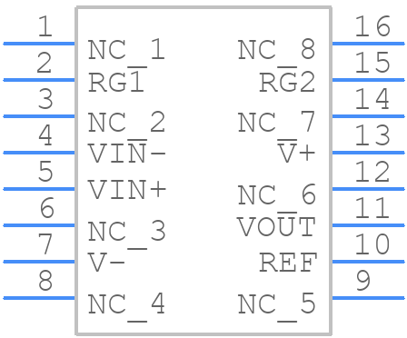 INA217AIDWTG4 - Texas Instruments - PCB symbol